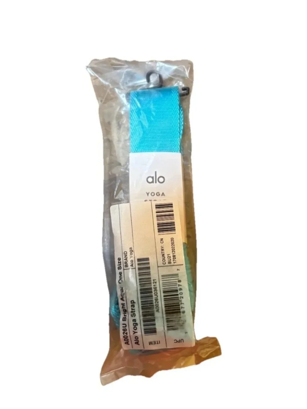 new!! alo yoga mat strap aqua os
